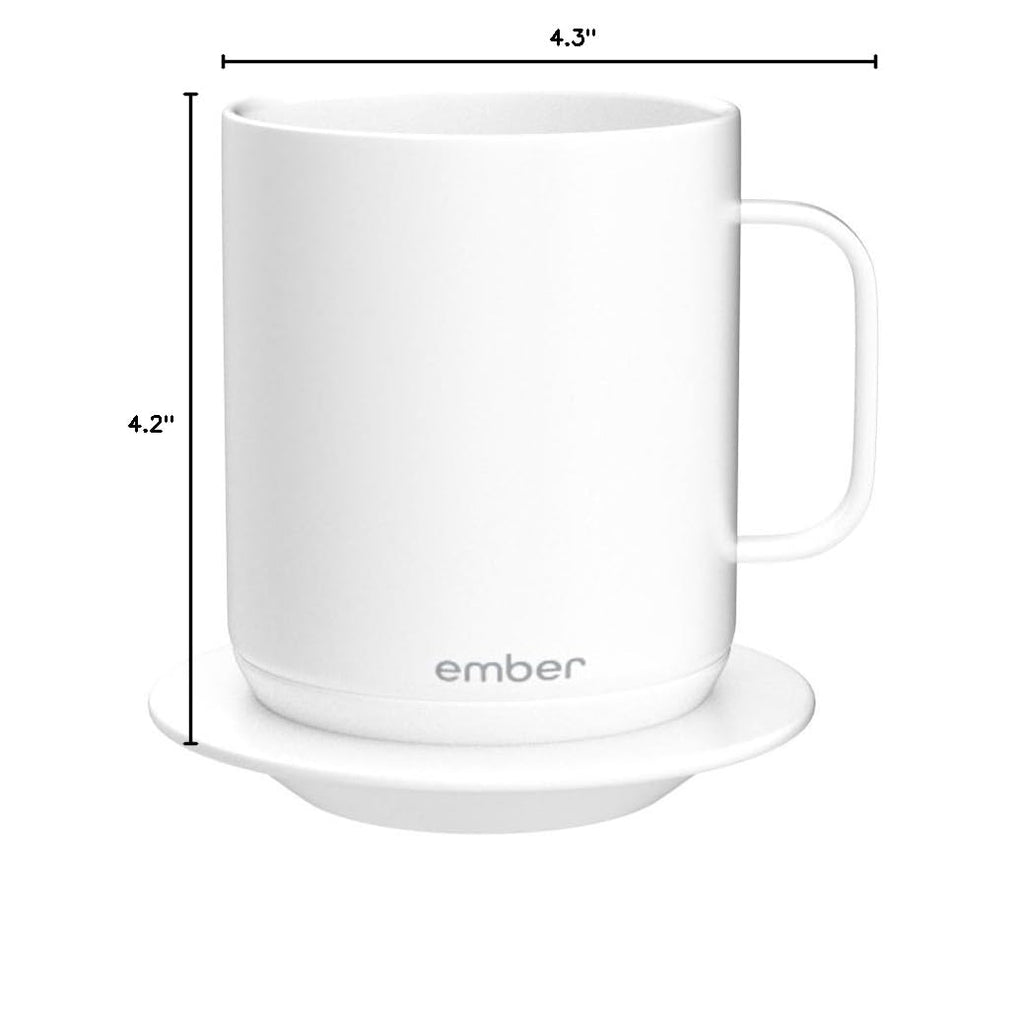 White 10 Ounce Temperature Control Smart Mug U16269