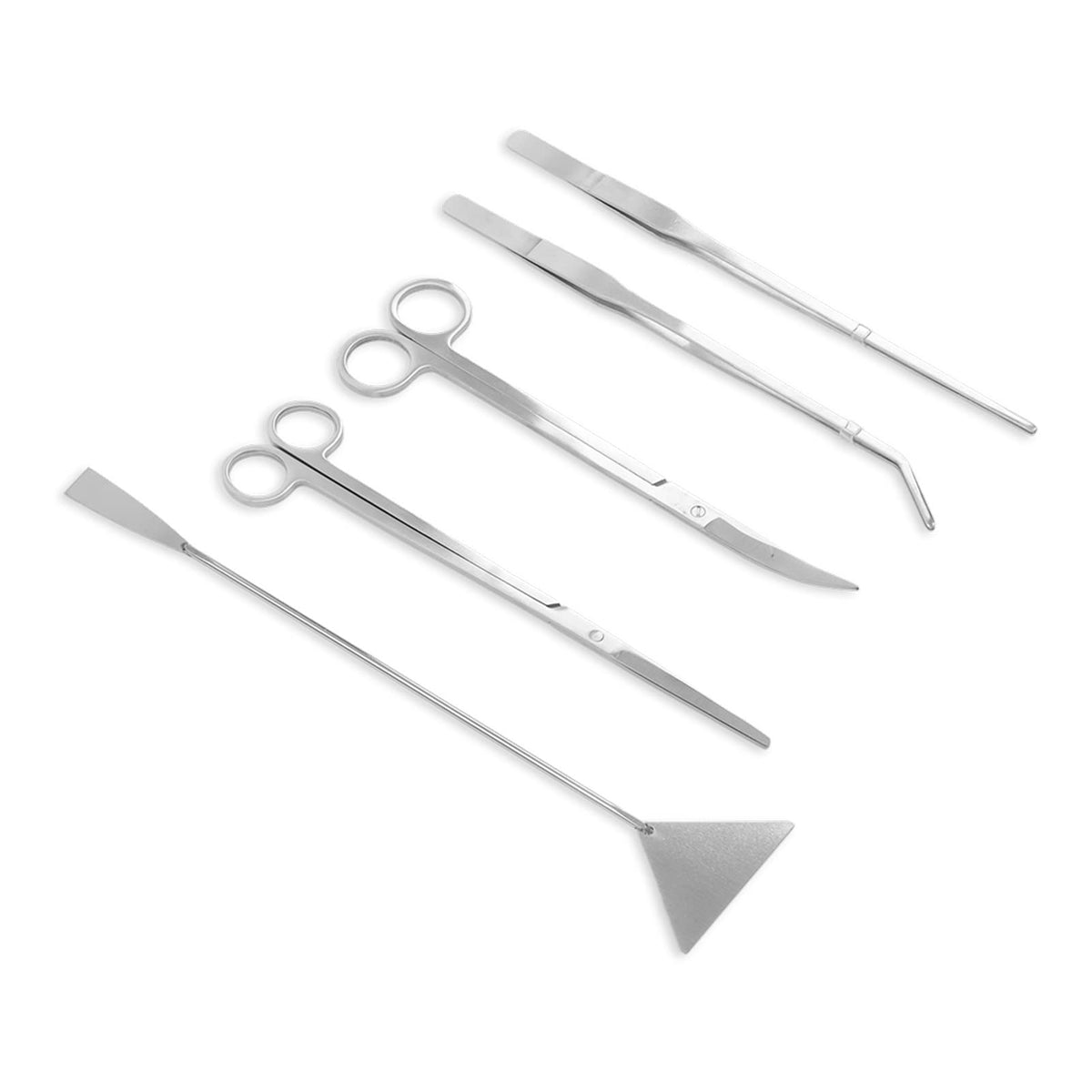 Aquarium Scissors and 5 in 1 Aquascaping Kit Stainless Steel 5 Piece Set W787