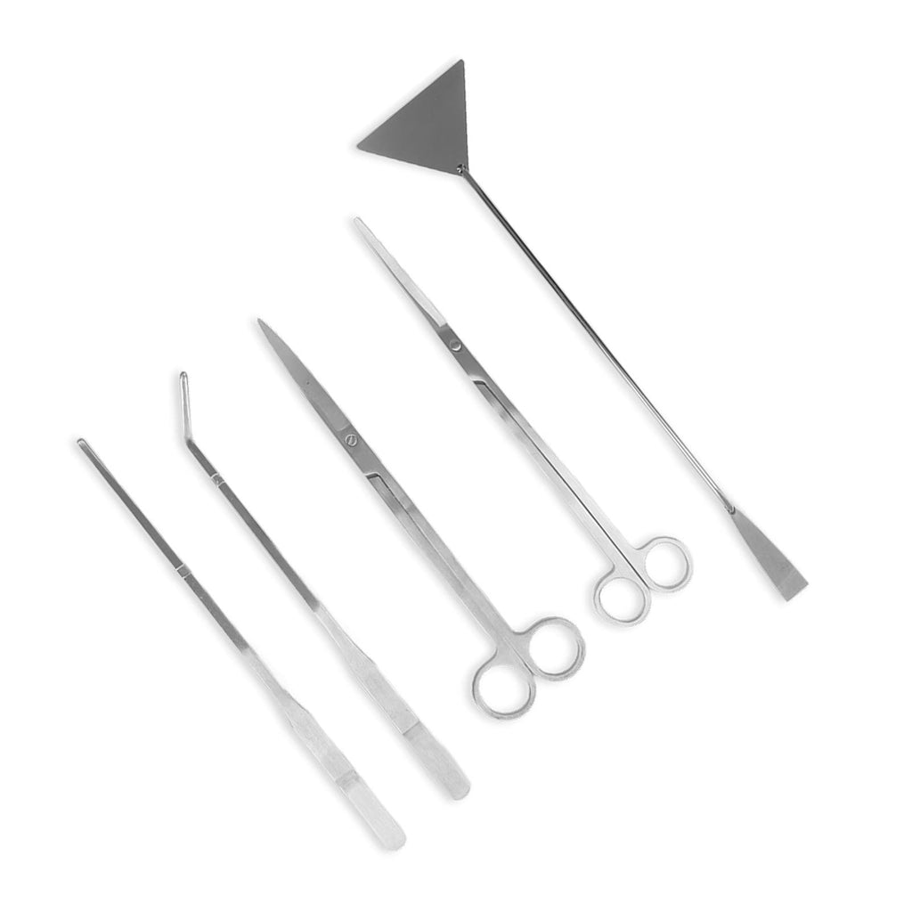 Aquarium Scissors and 5 in 1 Aquascaping Kit Stainless Steel 5 Piece Set W787