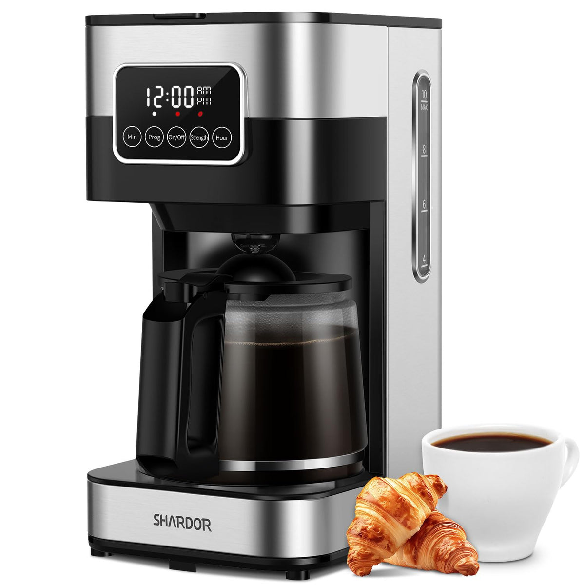 10-Cup Programmable Drip Coffee Maker with Permanent Filter N28334