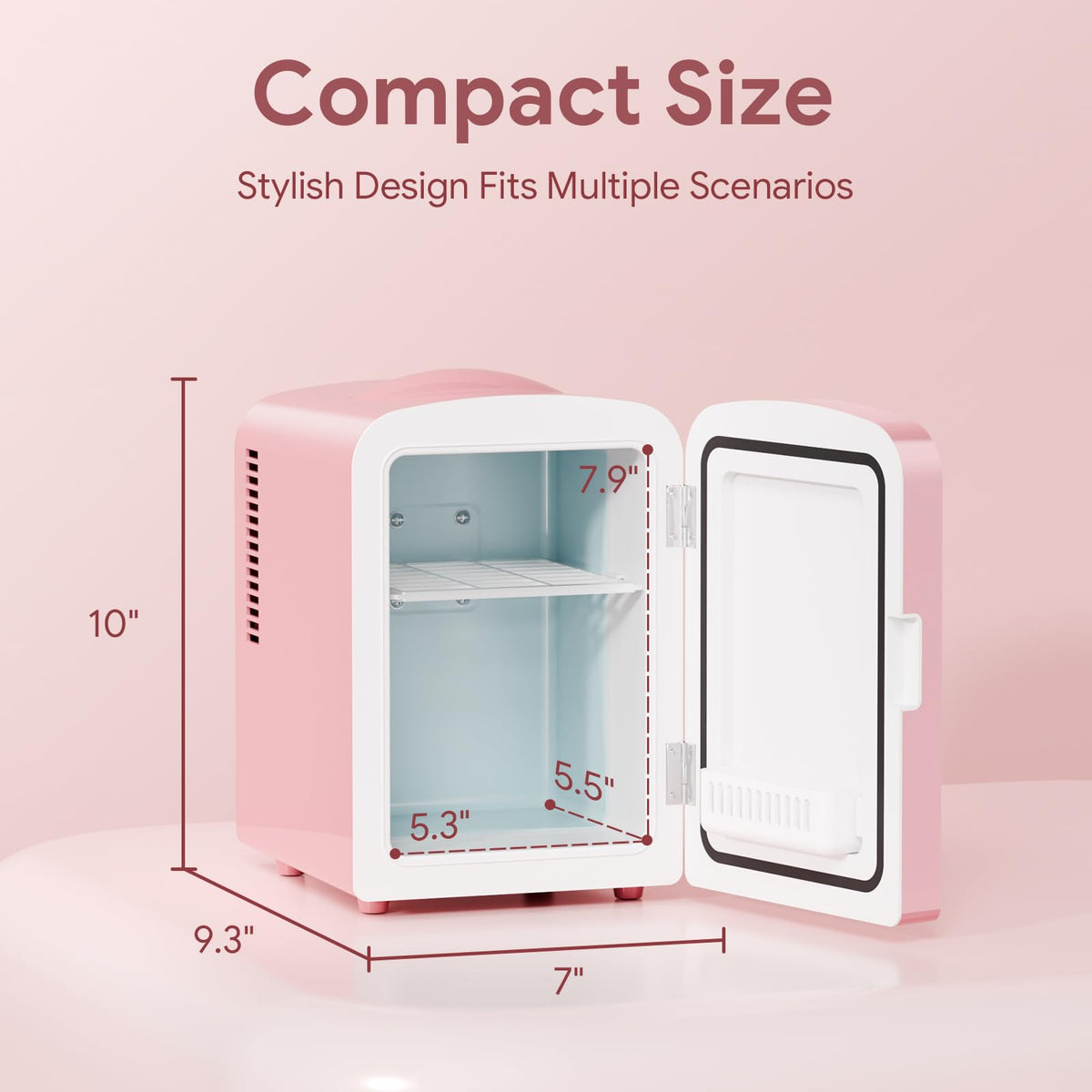 4L Mini Skincare Fridge with LED Mirror Q104978