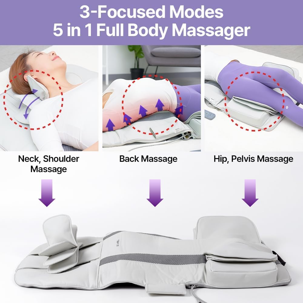 Full Body Stretching Massage Mat, 26 Air Cells, 7 Modes B403969