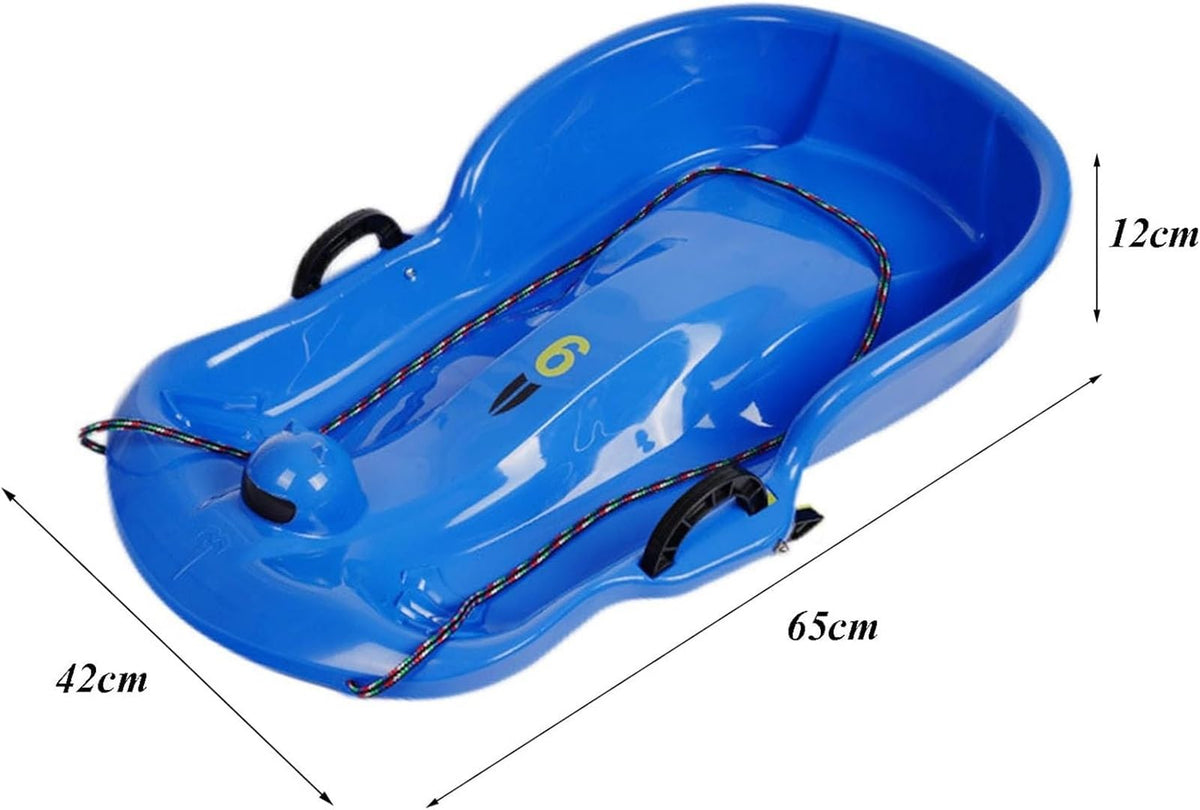 Plastic Toboggan Snow Sled with Pull Rope and Handle X28118