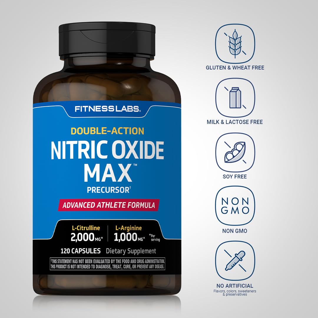 3000mg 120 Capsules Nitric Oxide Supplement with L Arginine and L Citrulline D6042