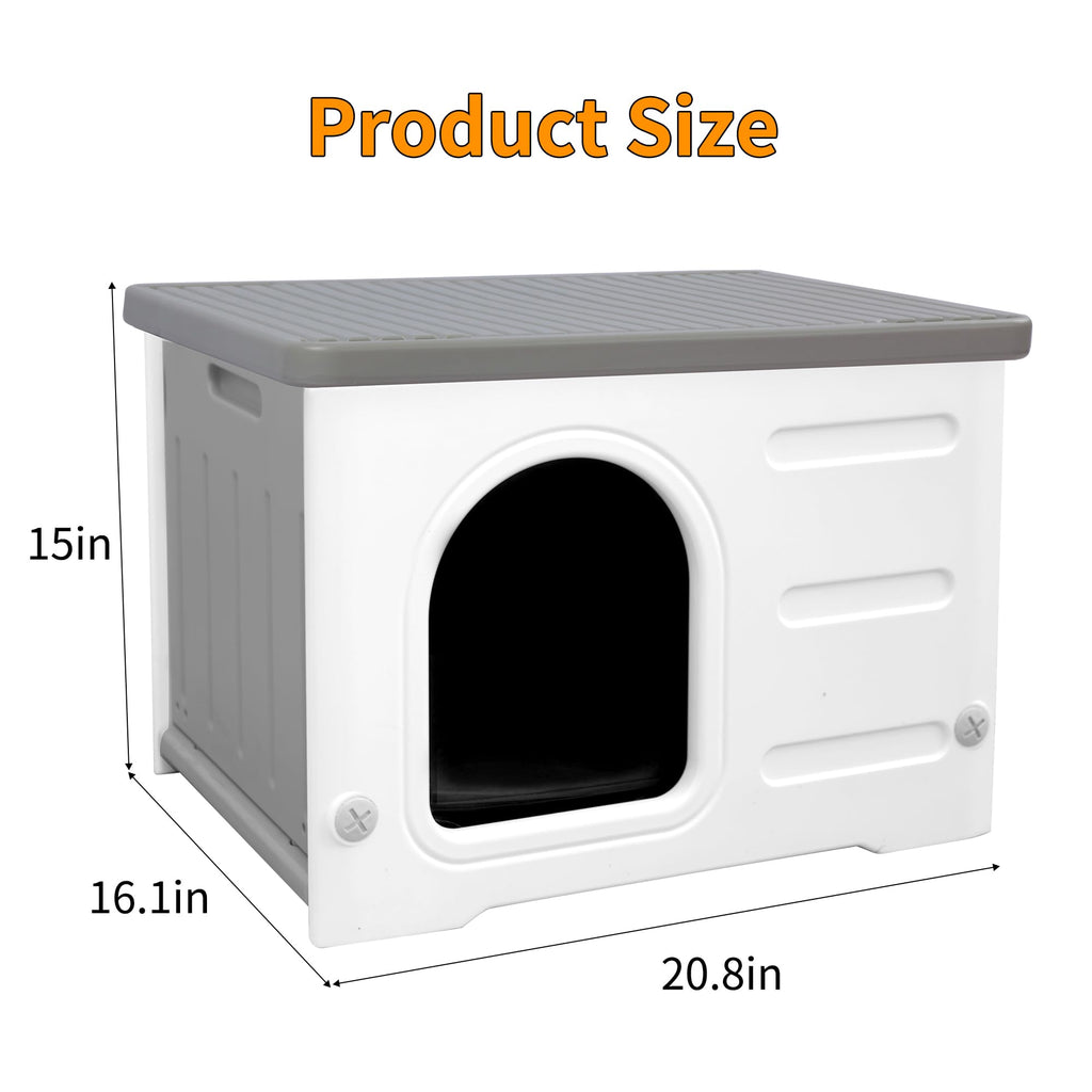 Insulated Outdoor Cat House with Liner J8217
