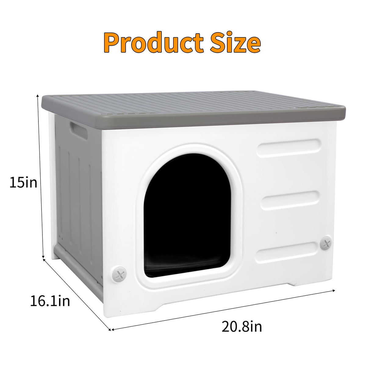 Insulated Outdoor Cat House with Liner J8217