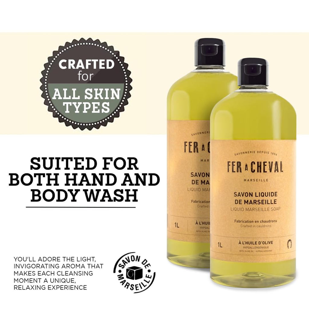 Organic Olive Oil Liquid Soap 1 L, 2 Pack E138409