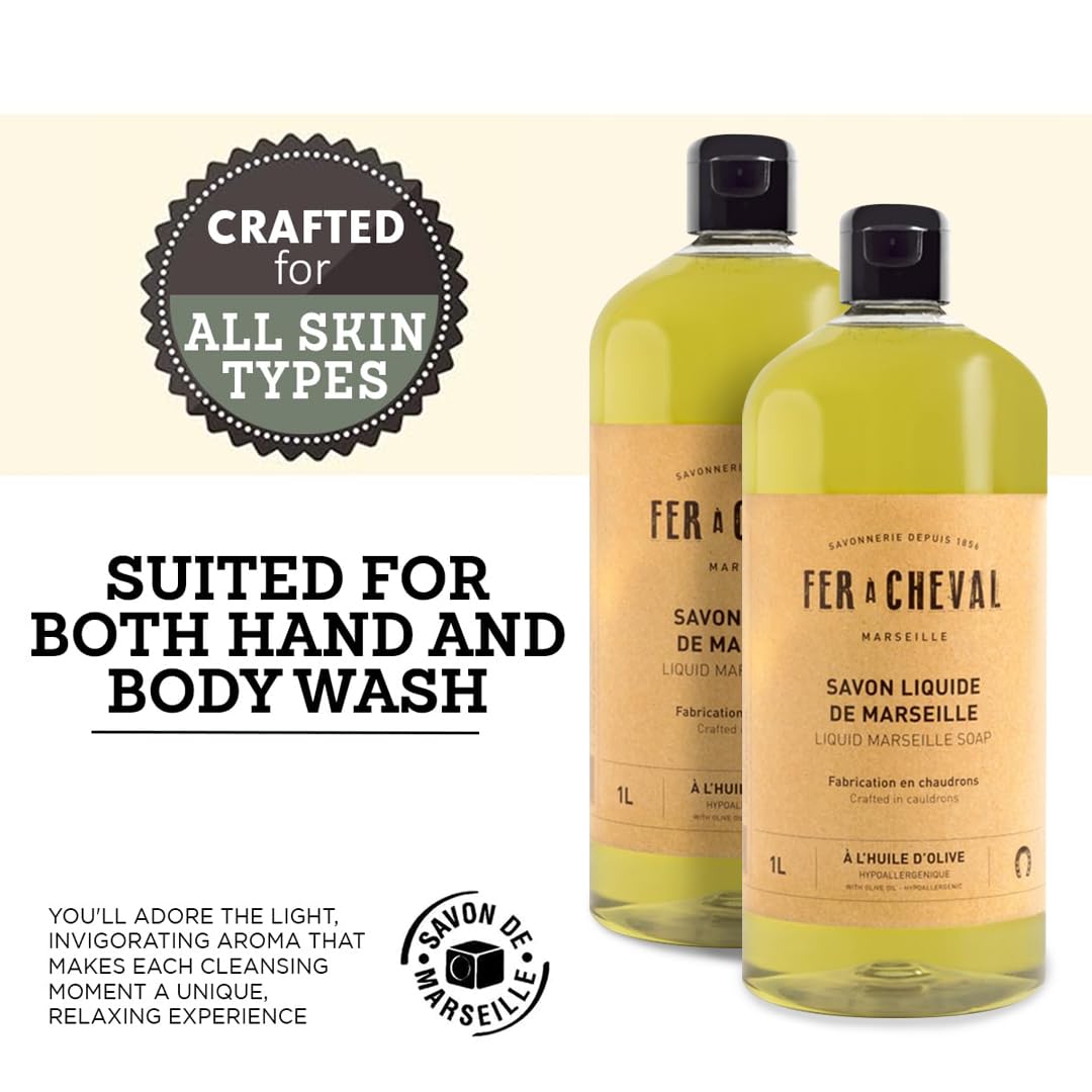 Organic Olive Oil Liquid Soap 1 L, 2 Pack E138409