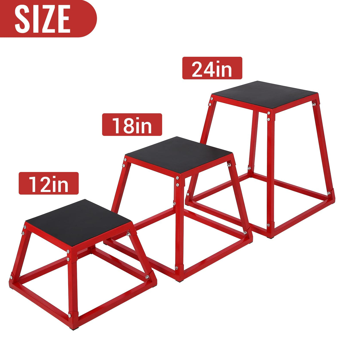 Steel Jump Box Set with Non-Slip Rubber Pad S666711