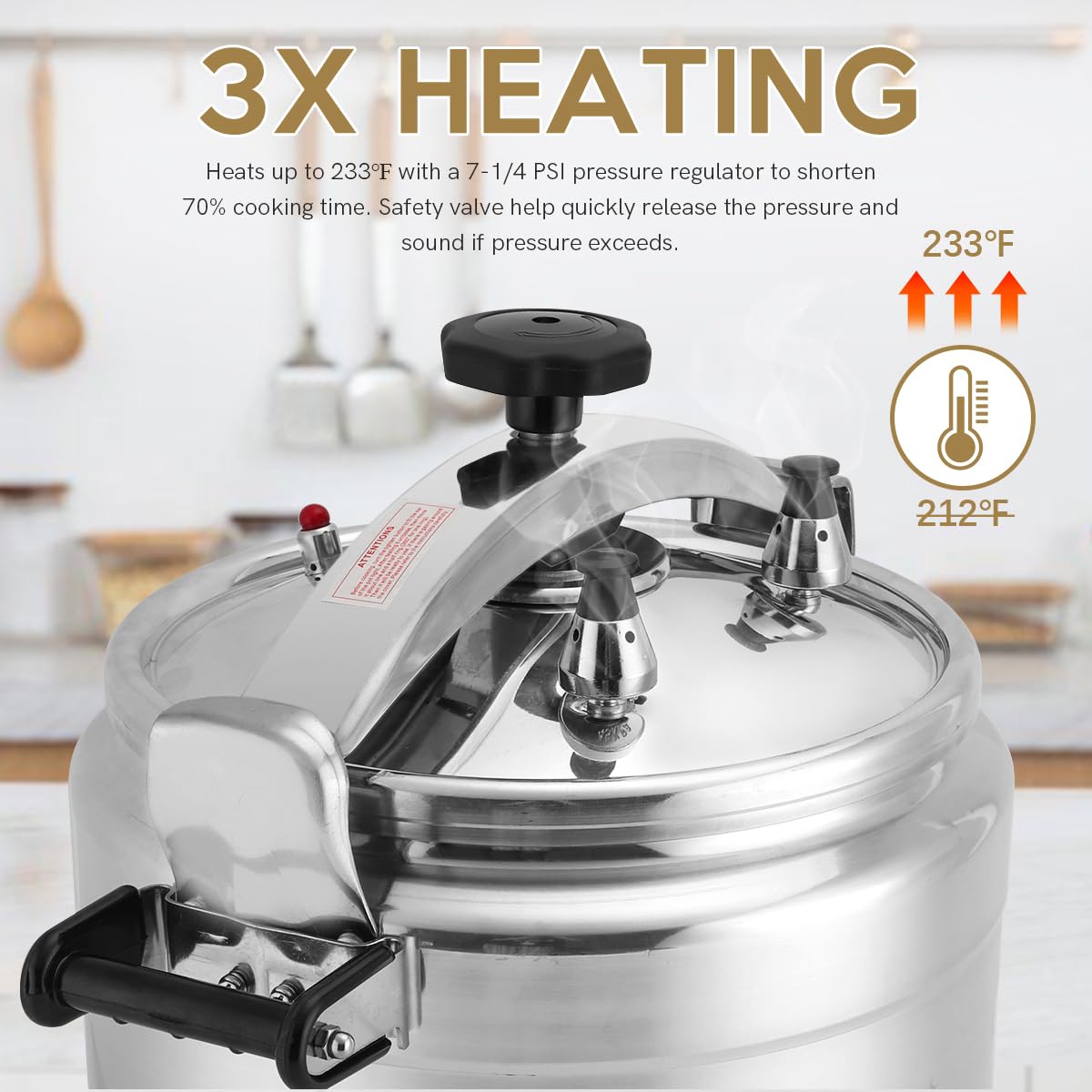 26 Quart Aluminum Stovetop Pressure Cooker T855