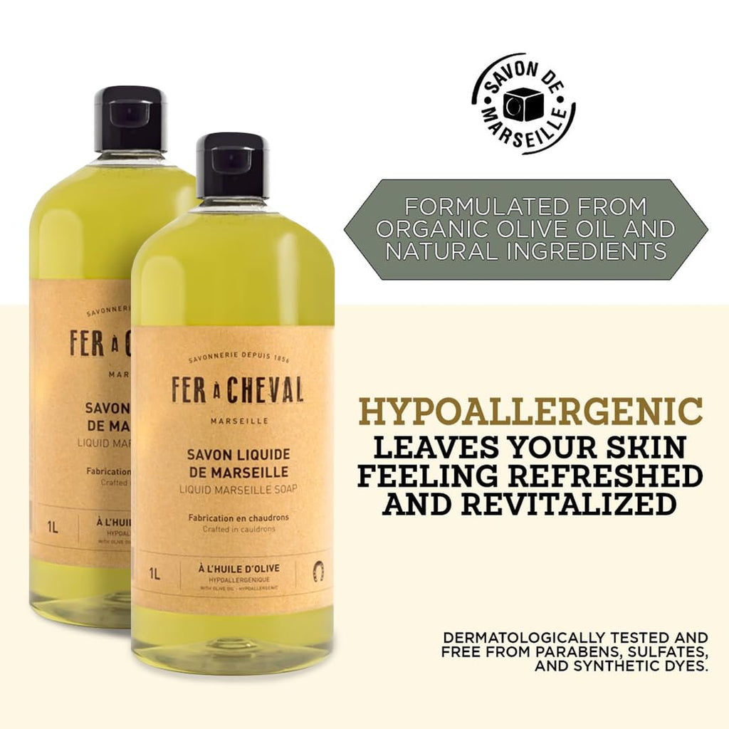 Organic Olive Oil Liquid Soap 1 L, 2 Pack E138409