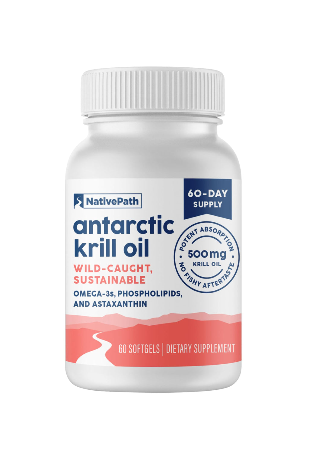 Antarctic Krill Oil 500mg Omega-3 60 Softgels P643676