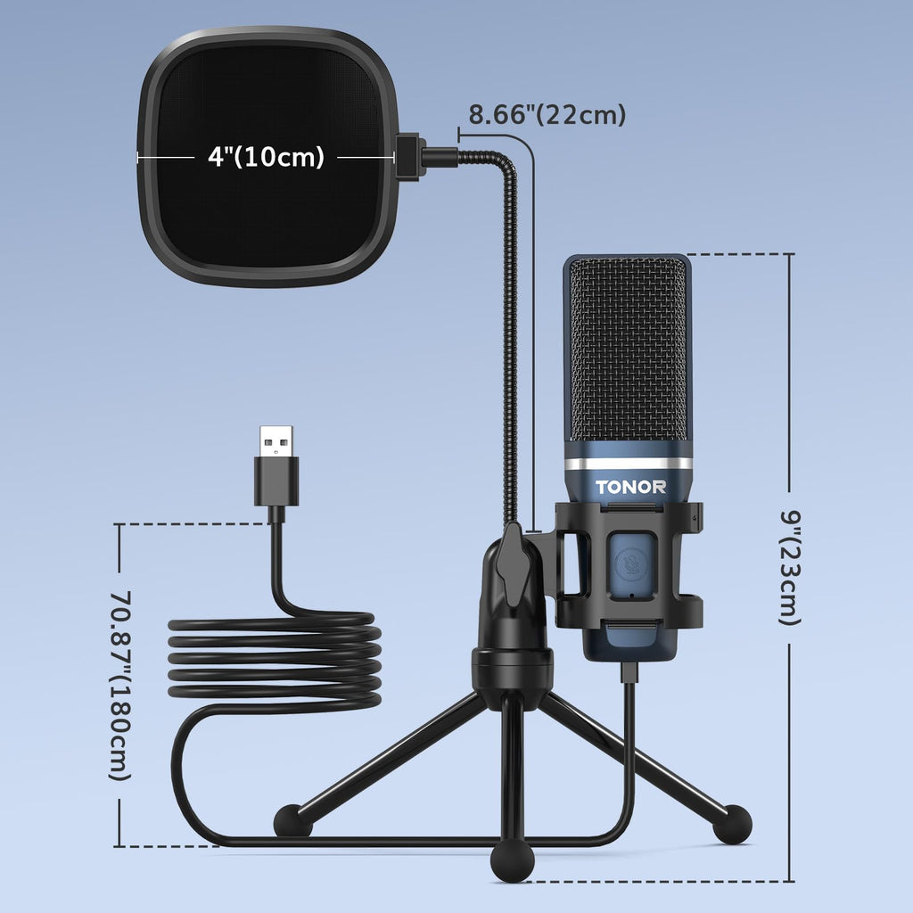 USB Cardioid Condenser Podcast Microphone N1415