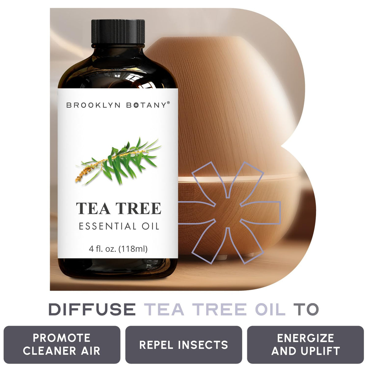 Tea Tree & Grapefruit Essential Oils 4 Fl Oz (Pack of 2) K74381