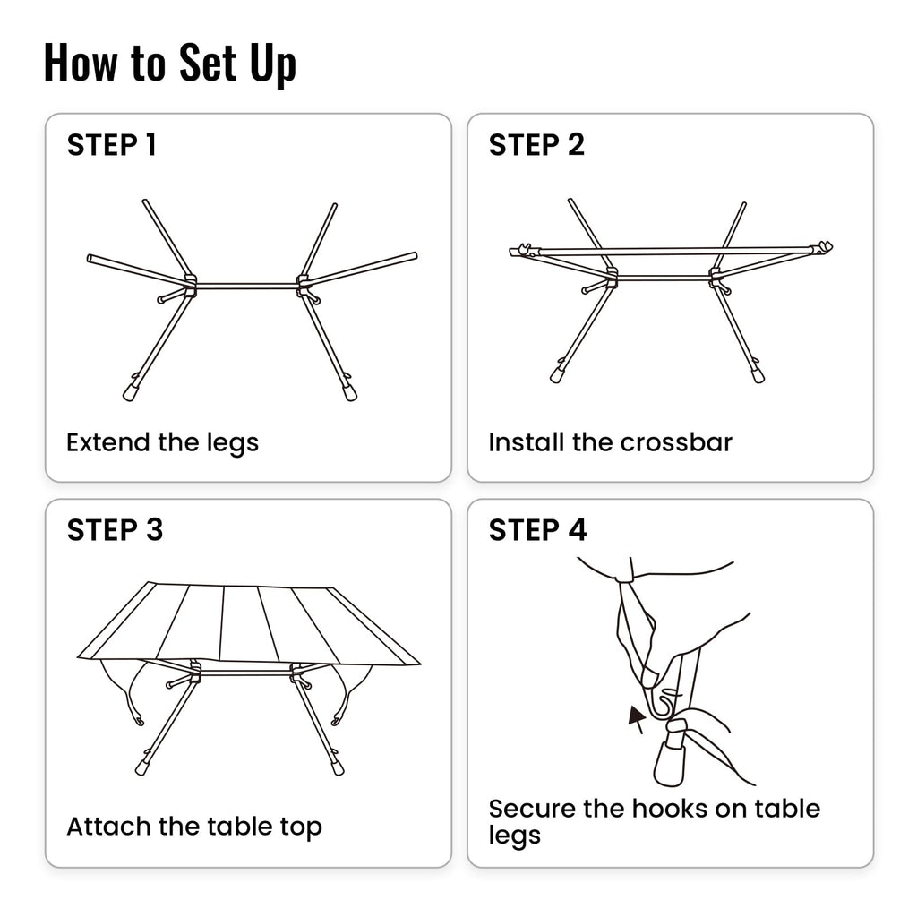 Ultralight Foldable Camping Table 2.4 lbs D3913