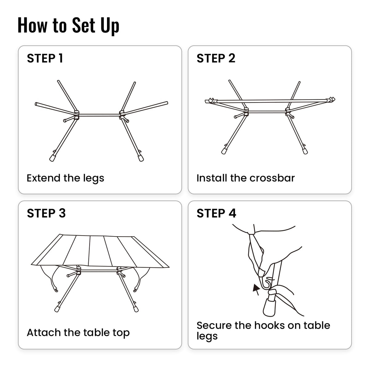 Ultralight Foldable Camping Table 2.4 lbs D3913