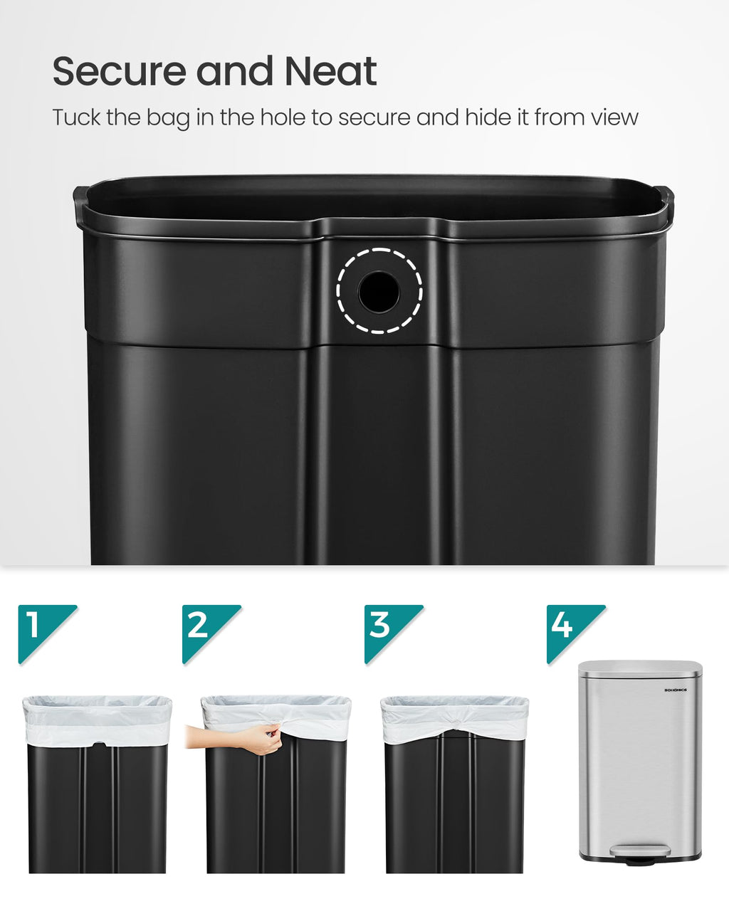 13 Gallon Stainless Steel Trash Can H14446