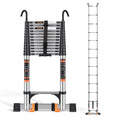 Telescoping Ladder 16.5 FT with Wheels & Hooks 330 lbs A6808