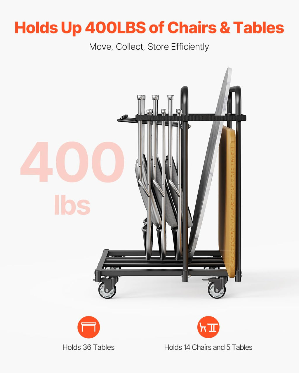 Folding Chair Rack 400 LBS Capacity Heavy-Duty P351902