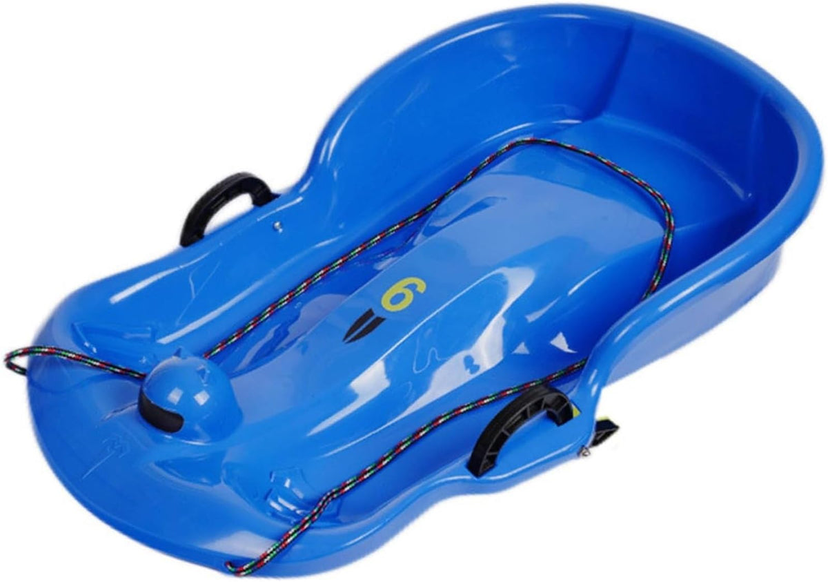 Plastic Toboggan Snow Sled with Pull Rope and Handle X28118