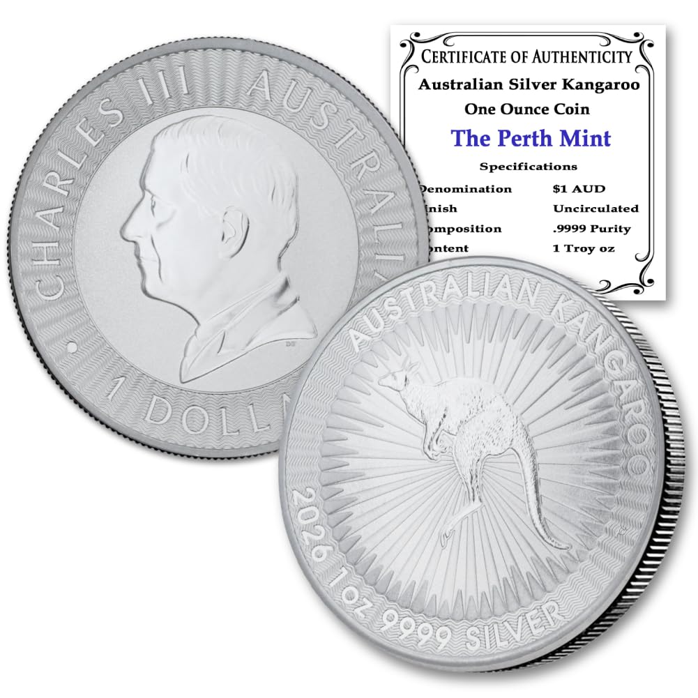 1 oz Australian Silver Kangaroo Brilliant Uncirculated T3800