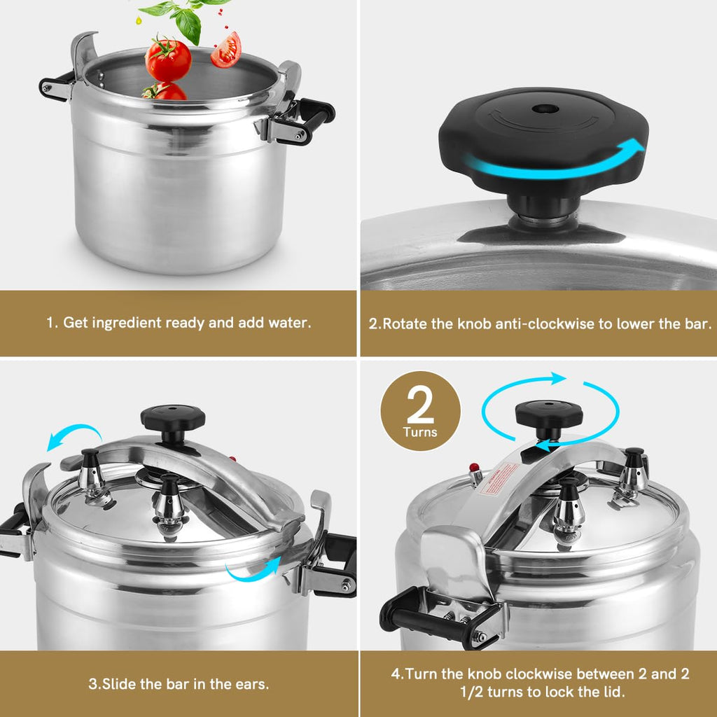 26 Quart Aluminum Stovetop Pressure Cooker T855