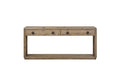 Oak Console Table with Two Drawers and Lower Shelf T4351