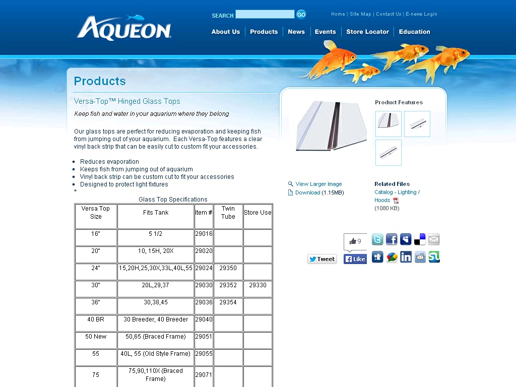 16-Inch Glass Aquarium A7117
