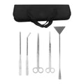 Aquarium Scissors and 5 in 1 Aquascaping Kit Stainless Steel 5 Piece Set W787