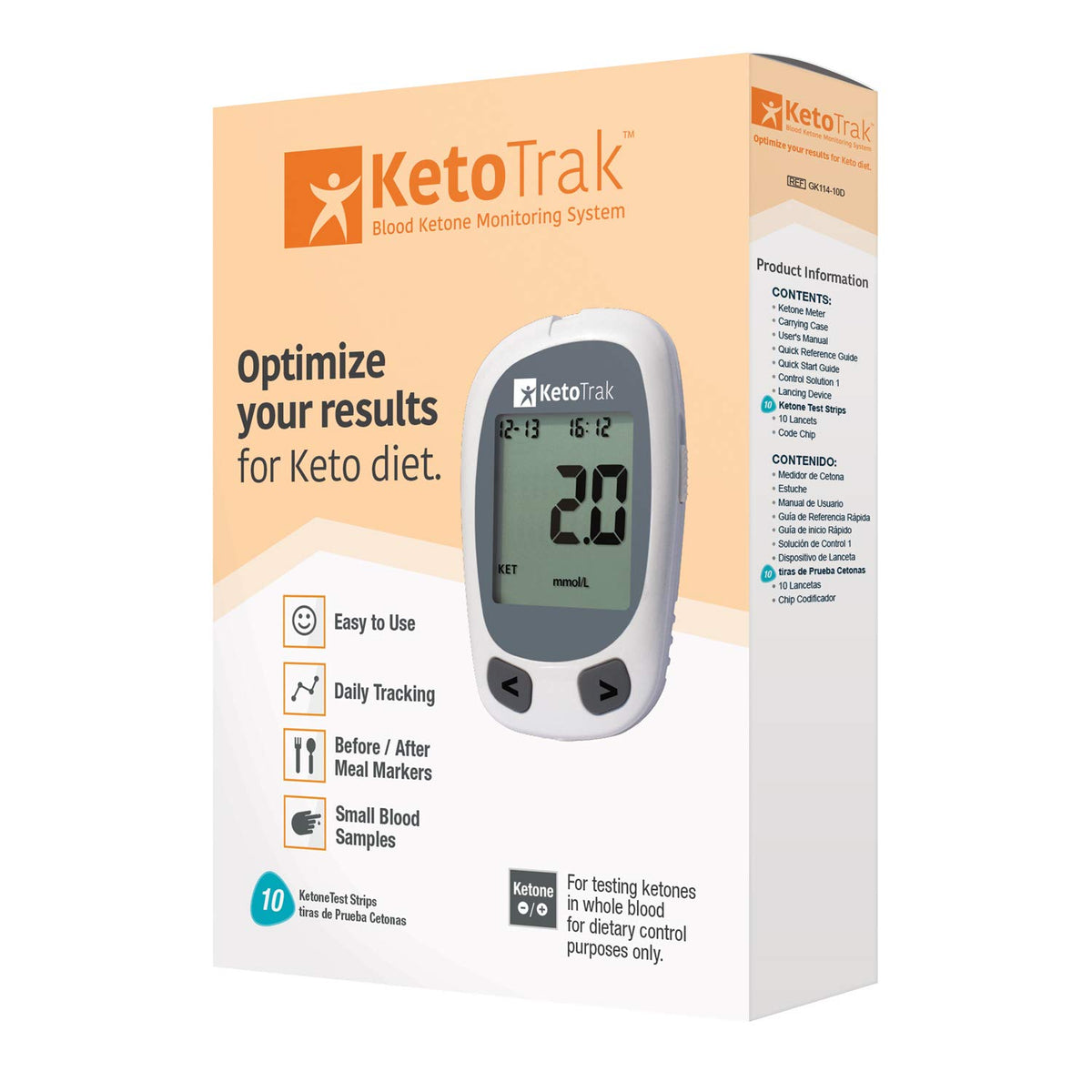Blood Ketone Testing Kit with 10 Strips R4459