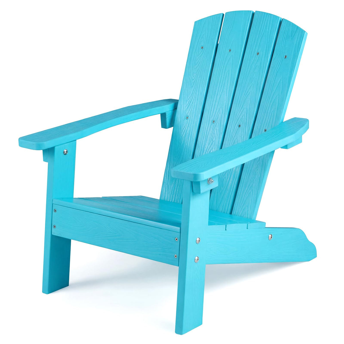 Kids Adirondack Chair, Plastic Toddler Lawn Chair, All-Weather Outdoor Chairs, Turquoise H597946