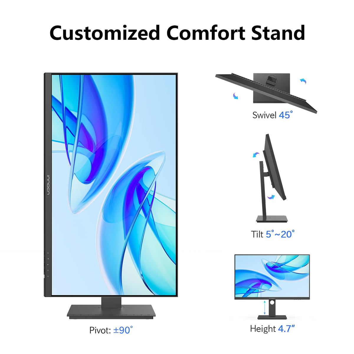 27" 4K USB-C IPS Monitor with Built-in Speakers, Black W636