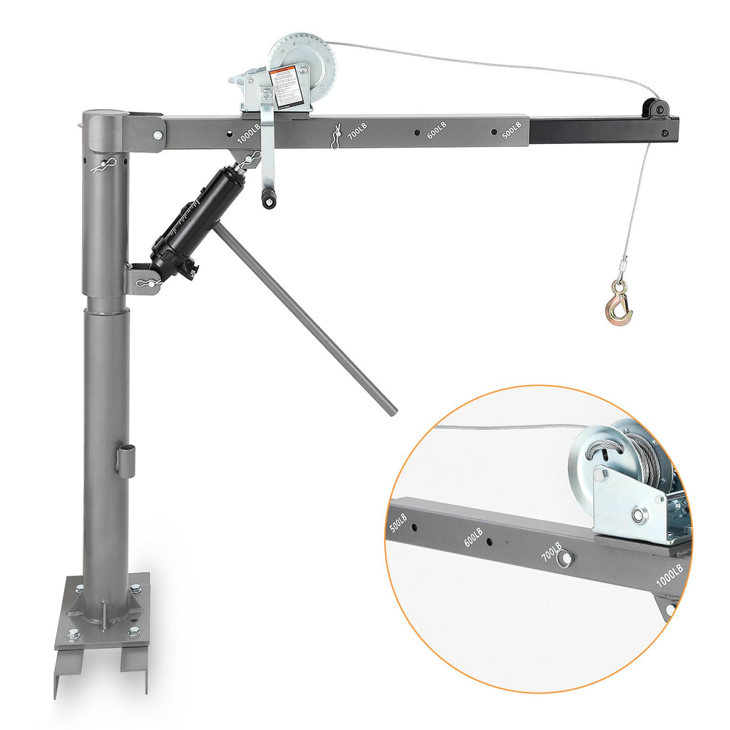 1000 LBS Hydraulic Pickup Truck Crane Hoist I680