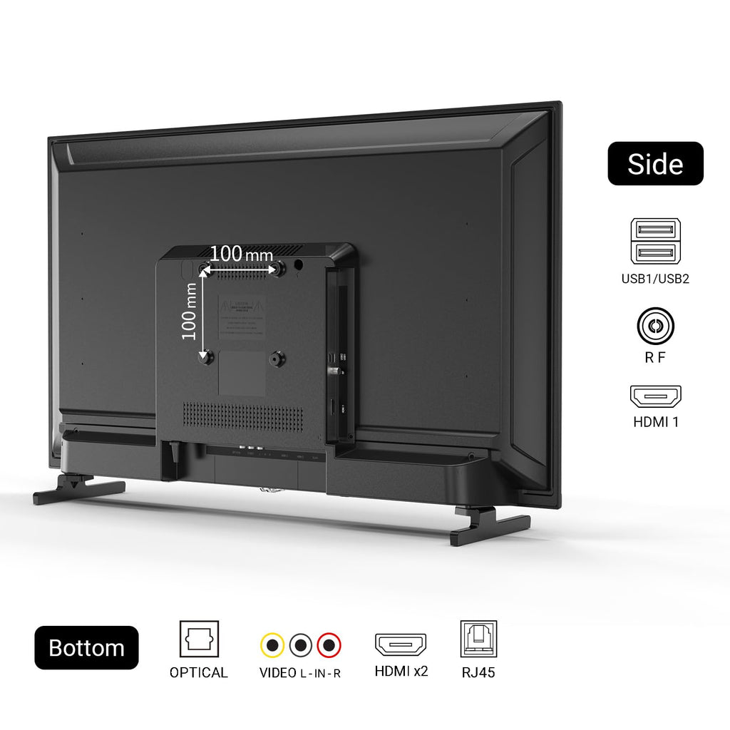 32 Inch FHD Smart TV 1080p Full HD Central Stand with HDR Dolby Audio F8826