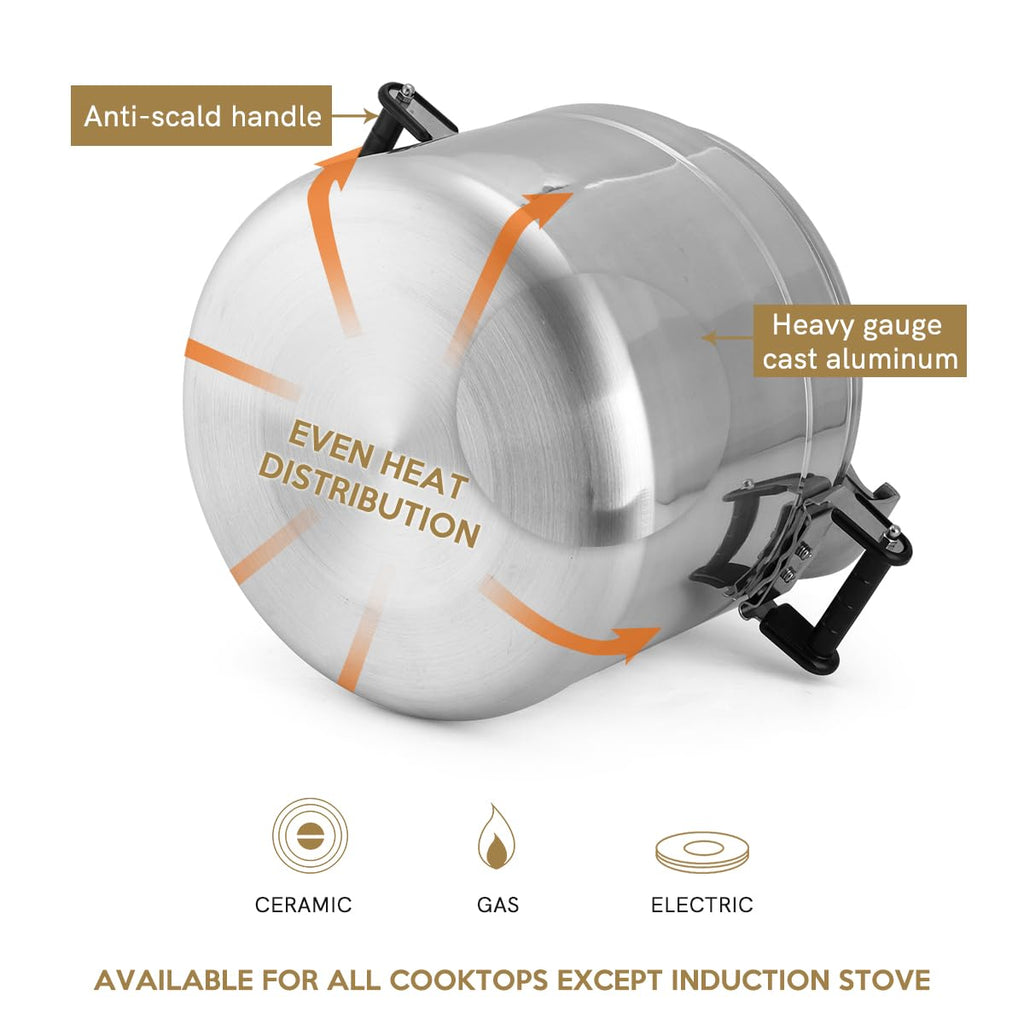 26 Quart Aluminum Stovetop Pressure Cooker T855