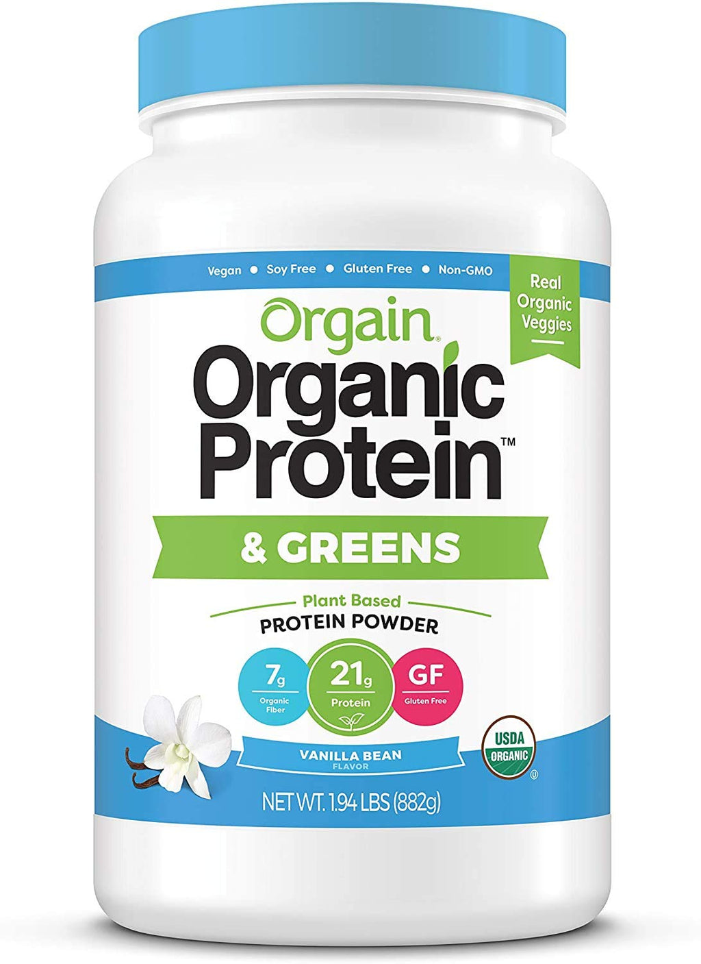 Organic Vegan Protein Powder + Greens Vanilla Bean R24212