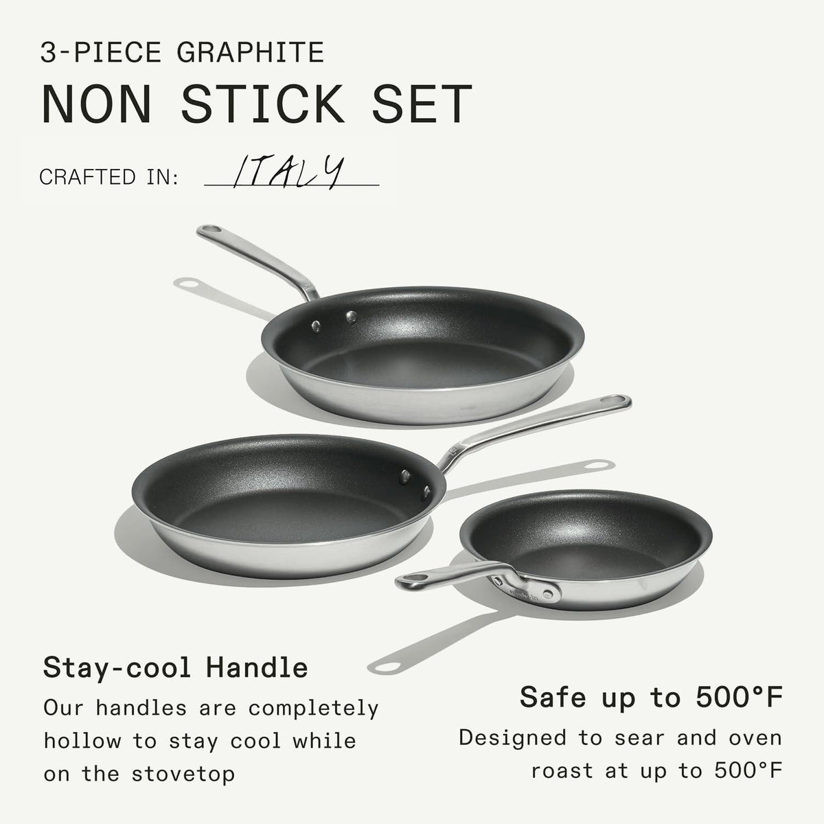 Non Stick 3 Piece Frying Pan Set U6320