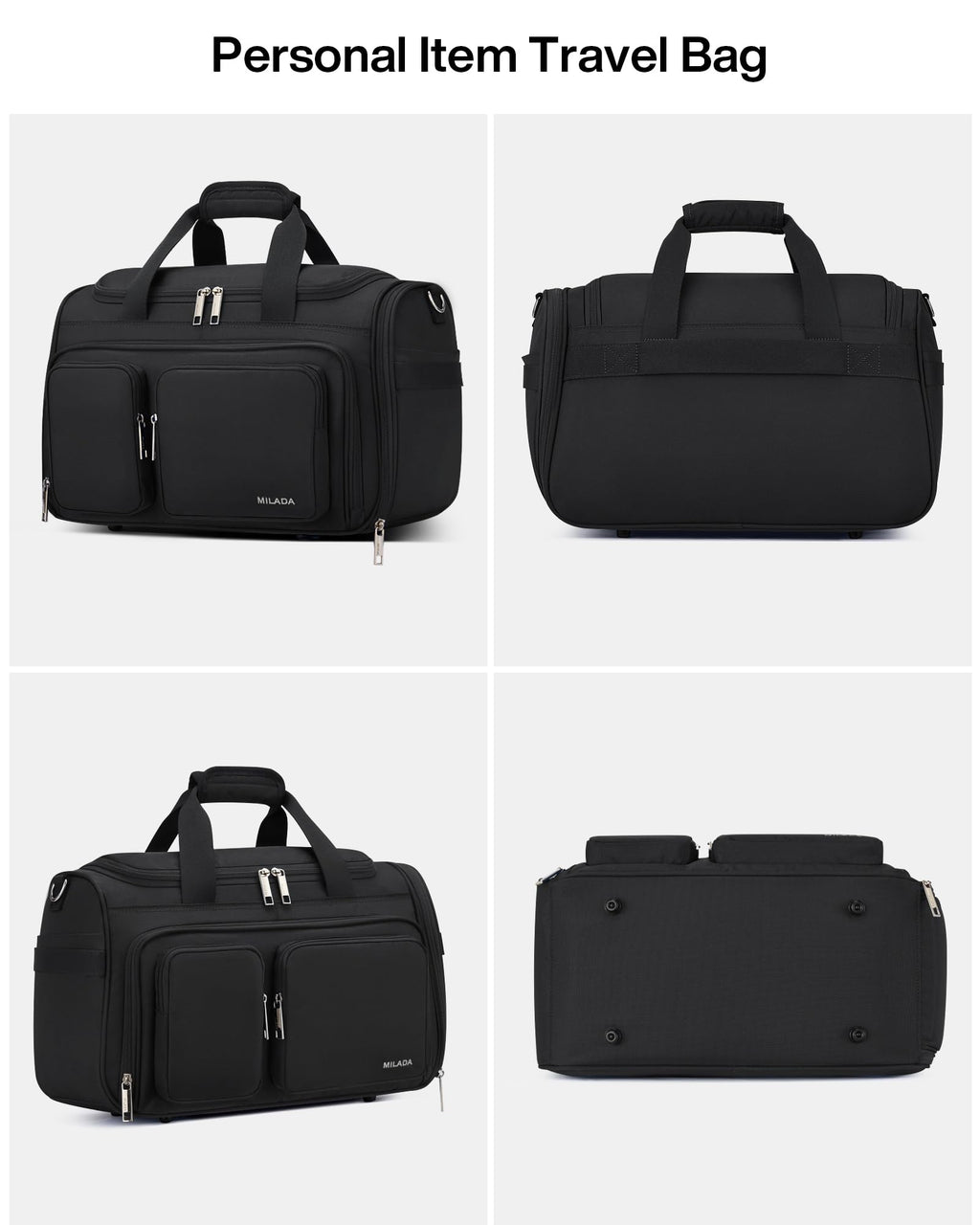 Lightweight Foldable Underseat Carry On Luggage Black F40490