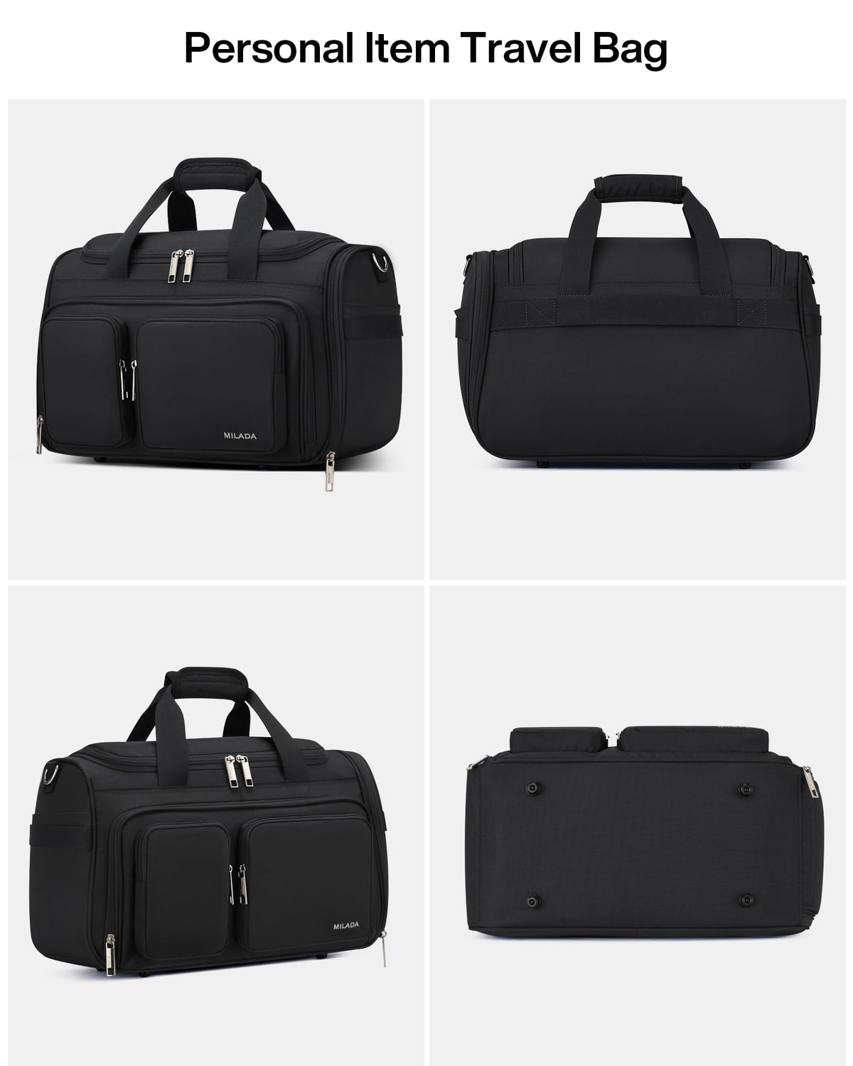 Lightweight Foldable Underseat Carry On Luggage Black F40490