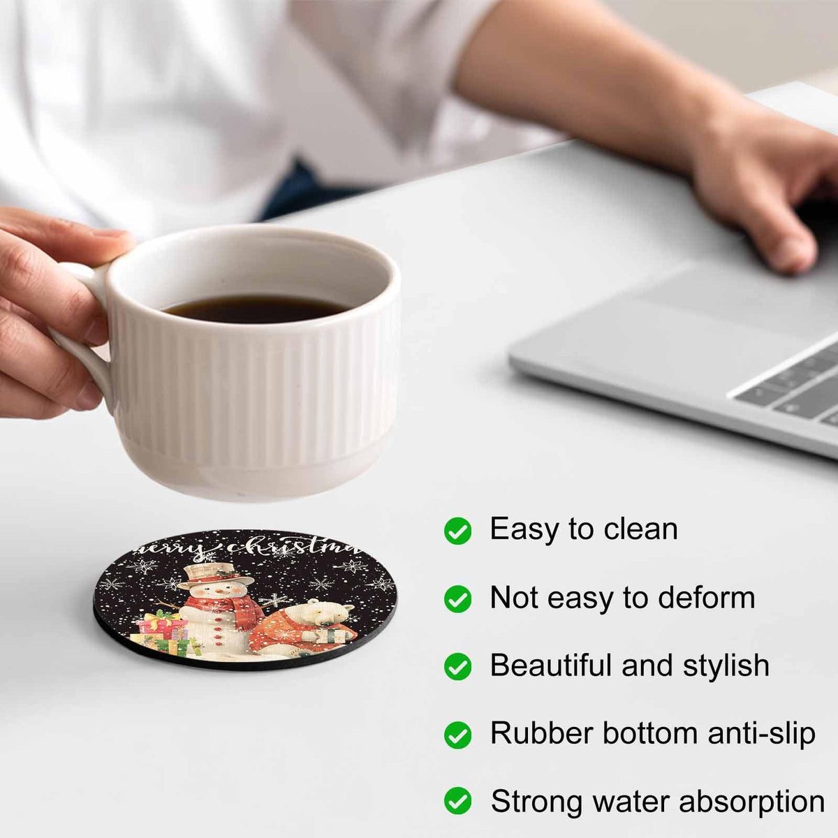 Black Silicone Coasters Set of 2 B999852