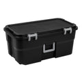 22 Gallon Black Wheeled Plastic Storage Trunk P662