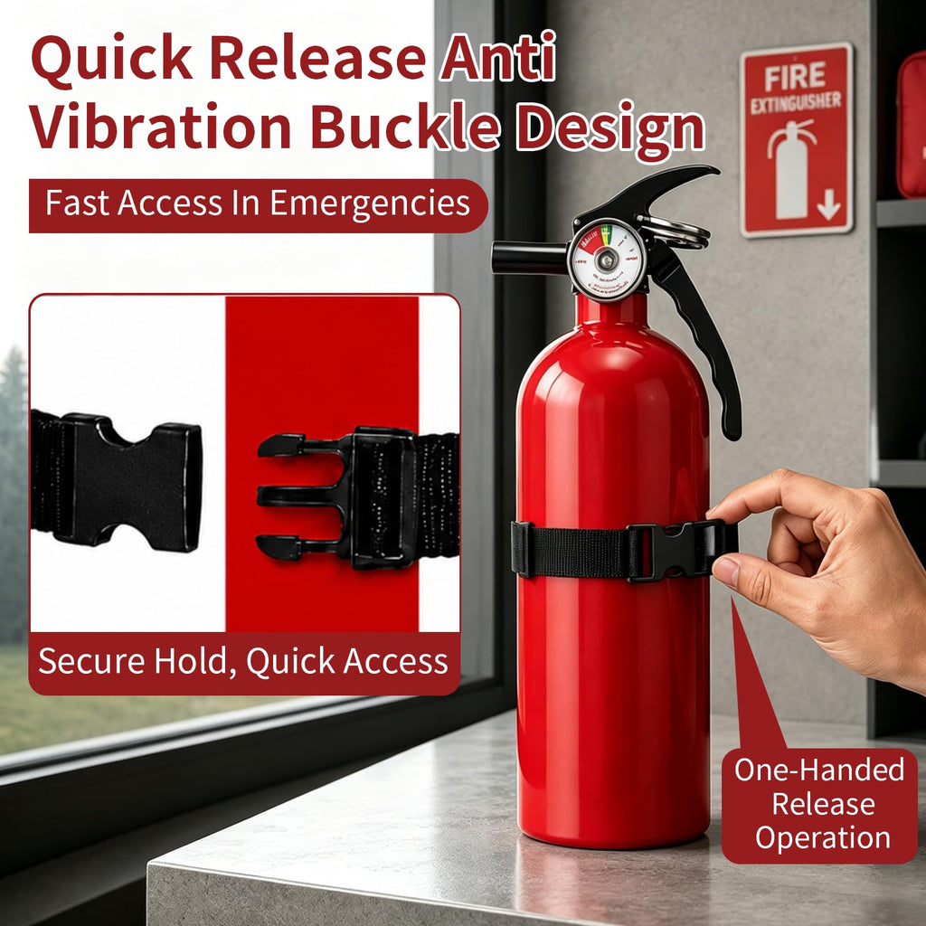Fire Extinguisher Bracket Quick Release Anti-Vibration Mount Holder K23345