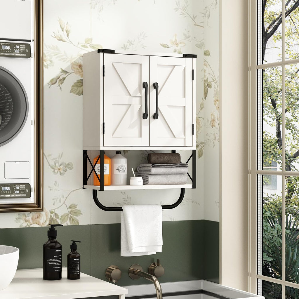 Medicine Cabinet with 2 Barn Door V63901