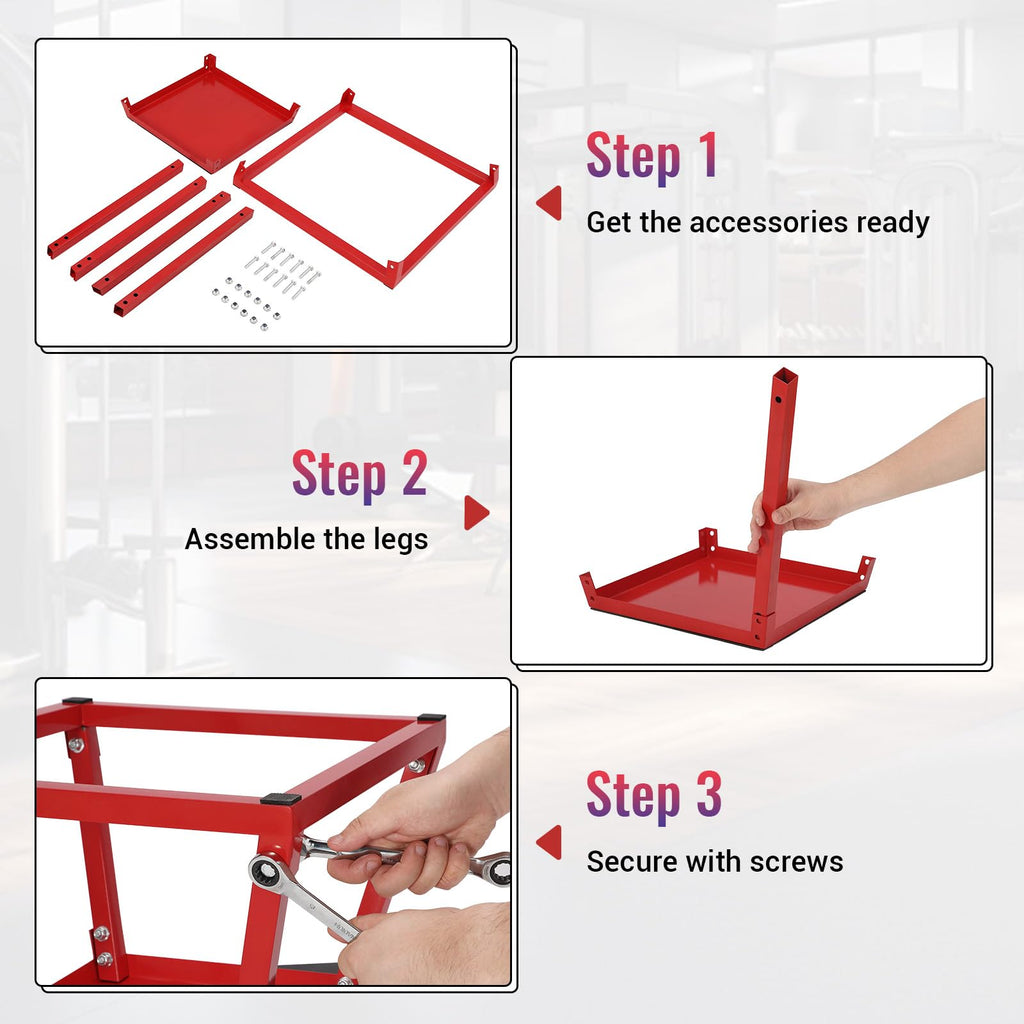 Steel Jump Box Set with Non-Slip Rubber Pad S666711