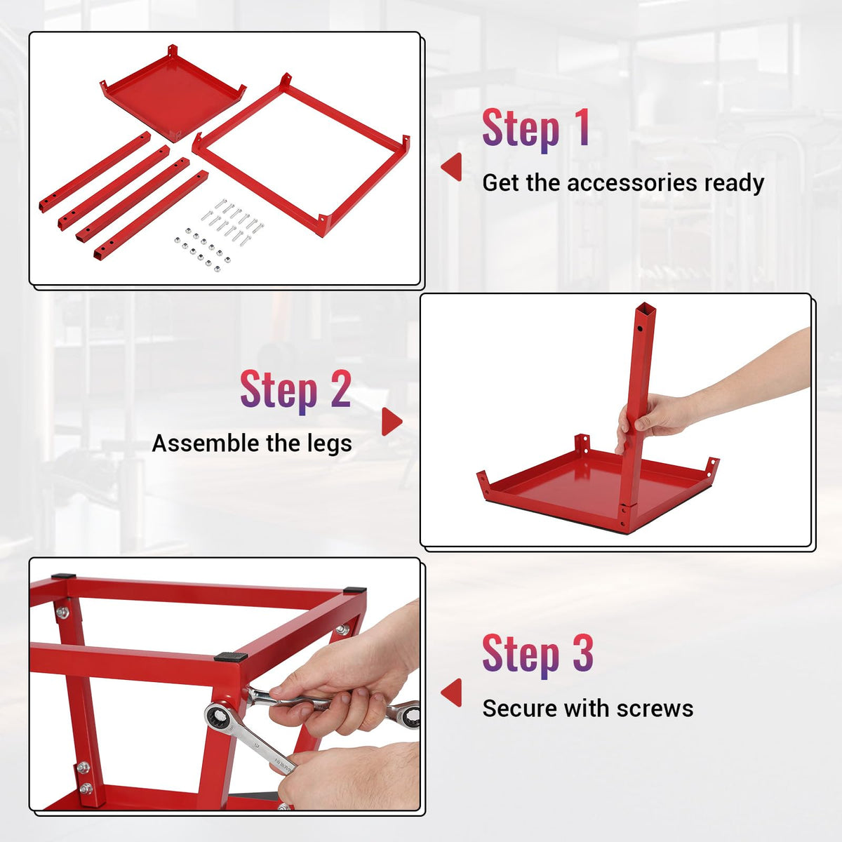 Steel Jump Box Set with Non-Slip Rubber Pad S666711