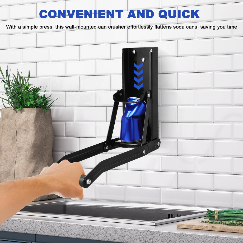 Wall Mounted Can Crusher with Folding Handle F3712