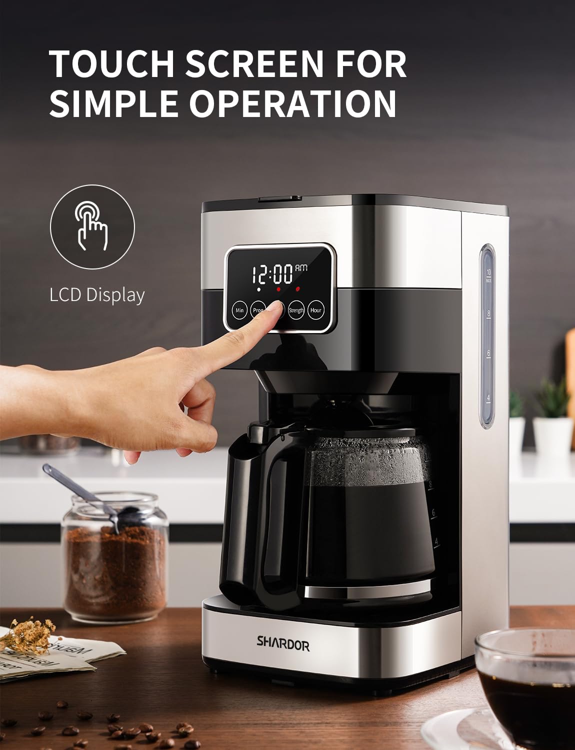 10-Cup Programmable Drip Coffee Maker with Permanent Filter N28334