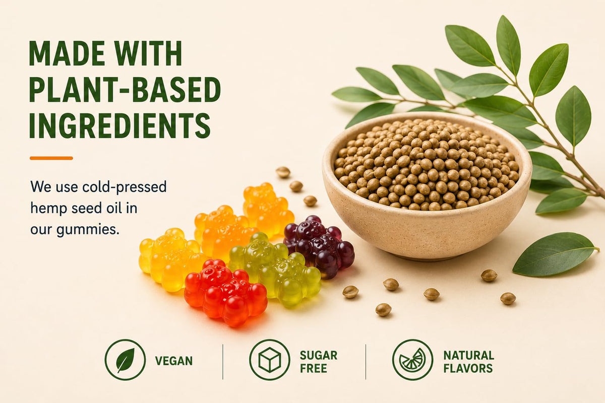 Sugar Free Vegan Hemp Gummies, 60 Count V7037