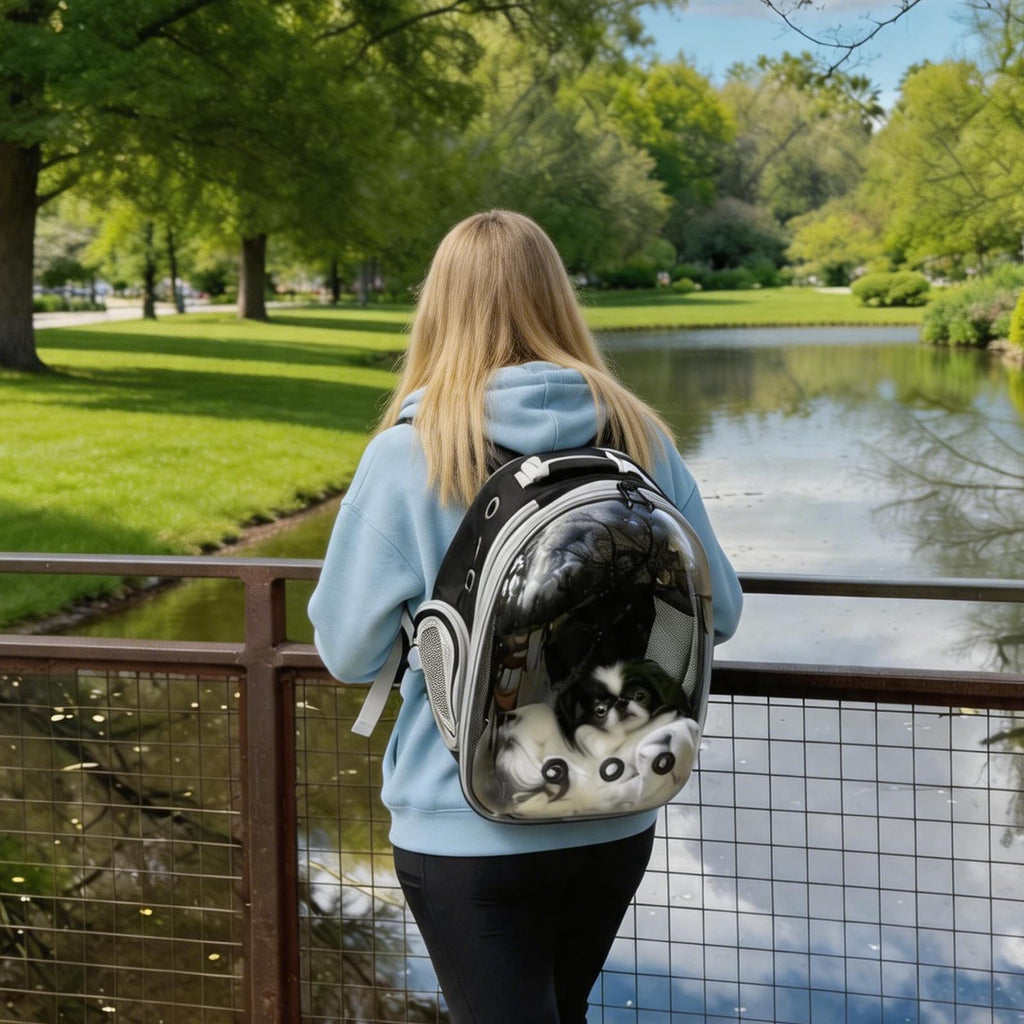 Expandable Pet Backpack Cats Dogs Carrier Bag L20369