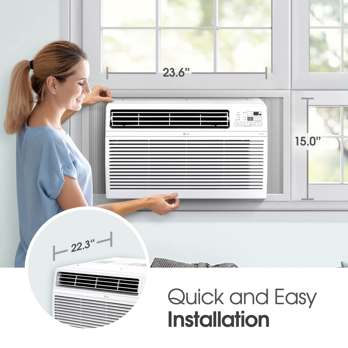 14000 BTU WiFi Enabled Window Air Conditioner White Q971954